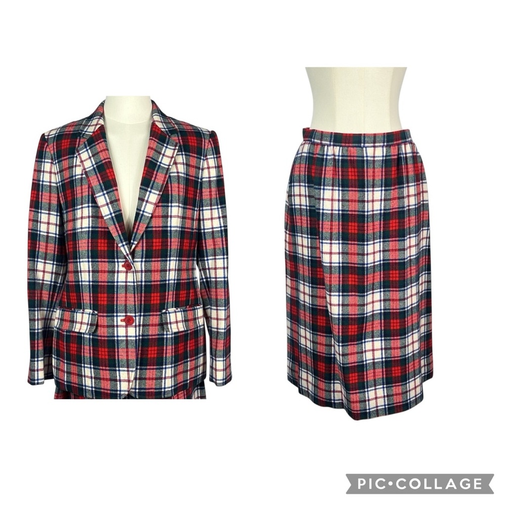 Vintage Pendleton Macduff Tartan Blazer and Skirt Set.